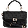 GUESS Orlina Logo Top Handle Flap Bag Coal Logo