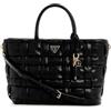 GUESS Marion Satchel, Cartella Donna, Nero, Taglia Unica
