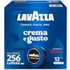 Lavazza, A Modo Mio Crema e Gusto Risveglio Classico, 256 Capsule Caffè, con Note di Cioccolato e Frutta Secca, Arabica e Robusta, Intensità 12/13, Tostatura Media, 16 Confezioni da 16 Capsule