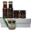 McLaughlin's Irish Shop Scatola regalo gourmet irlandese con salsa guinness, marinata e chutney