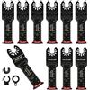 MaxEarn lame oscillanti extra lunghe da 70 mm, 10 pezzi di lame multiuso in titanio, set di lame oscillanti universali a cambio rapido accessorio per utensili oscillanti per il taglio di metallo