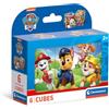 Clementoni Paw Patrol-6 Pezzi Bambini 2 Anni, Cartoni Animati, Puzzle Cubi, Made In Italy, Multicolore, 40658