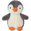 LGWJHCY Peluche Pinguino Con Cappuccio e Zampe Stampate, 23 cm, Morbida Pelliccia (Grigio)
