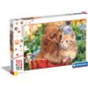 Clementoni - 25763 - Supercolor Puzzle - Cute Friends - 104 Maxi Pezzi - Puzzle Bambini 4 Anni, Puzzle Animali, Cane, Gatto, Made In Italy