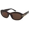 Balenciaga BB0434SK 002 | Occhiali da Sole Graduati o Non Graduati | Plastica | Cat Eye | Marrone, Havana | Adrialenti