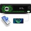 GOHHDL Autoradio 1 DIN con Bluetooth 5.1, stereo per auto con radio FM, controllo tramite app, memoria di spegnimento, ingressi AUX/TF/USB e retroilluminazione a 7 colori