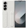 Samsung Silicone Grip Case with Stand Cover con cinturino e cavalletto per Galaxy Z Fold6, Bianco