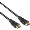 PremiumCord Cavo HDMI 4K Ad Alta velocità M/M, 10,2 Gbps con Ethernet, Compatibile Video 4K@30Hz, Full HD 1080p, Deep Color, 3D, Arc, HDR, Dolby TrueHD, Connettori Placcati Oro, Nero, 1,5 m