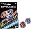 Hasbro Gadget - Beyblade-X - Booster Pack Dual Set - Beat Tyranno 4-70Q + Knife Shinobi 4-80HN