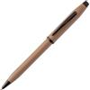 Cross Century II - Penna a sfera (tratto M, inchiostro: nero, con confezione regalo di alta qualità, colore: Beige/Nero PVD