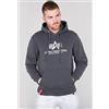 Alpha Industries Basic Hoody Felpa con Cappuccio da Uomo Greyblack