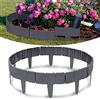 ACXIN Bordo per aiuole in plastica, effetto pietra, 10 m, bordo per aiuole, 1 elemento (lunghezza x altezza): 25 cm x 23 cm, antracite