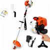 TANIASHOP Tagliaerba Decespugliatore a Scoppio Motore 2 Tempi 52cc 1.45kW 8500RPM con Facile Avviamento Elettrico a Batteria 12V + Strappo Testina Batti e Vai Disco 3 Denti per Professionisti o Fai da Te