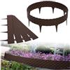 GARDENIX 3,2 m bordo letto in rattan bordo letto bordo prato giardino palizzata recinzione letto (marrone)