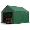 TOOLPORT Tendone deposito 3x4 m PVC 800 N impermeabile tenda capannone con telaio al suolo verde scuro