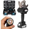 Exqutoo Kit di utensili per tagliare cavi, tagliacavi ACSR senza fili, 18 V CC, 54 mm, tagliacavi a cricchetto, 2 batterie agli ioni di litio da 4 Ah e caricabatterie inclusi