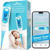 Easy@Home Termometro Basale Digitale Easy@Home Test Ovulazione Fertilità e Gravidanza Alta Precisione con Intervallo 1/100° per il Monitoraggio dell'Ovulazione con gratuita APP Premom