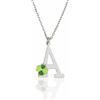 Sakrami Collana Bambini in Argento 925 Rodiato con Lettera e Quadrifoglio Verde Smaltato - Scatola con Dedica Incisa - Prezioso Portafortuna per Comunione, Natale o Compleanno (A)