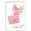 Afie 69-4516 - Carta More Amor Por Favor Sempre più amore e tenerezza baci cuori lettera d'amore, ti amo San Valentino o congratulazioni, con busta, formato 12 x 17 cm, fabbricazione francese