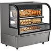 VEVOR vetrina refrigerata vetrina pasticceria 505 L vetrina refrigerata commerciale a 2 livelli banco dolci banco freddo con illuminazione a LED e raffreddamento ad aria di scarico Rollable