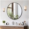 VEVOR specchio da parete specchio per il trucco specchio da bagno 762 mm di diametro 3,81 mm di spessore specchio rotondo, cornice in lega di alluminio specchio