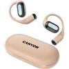 Canyon OnFlow 12, cuffie intrauricolari TWS, BT 5.4, tecnologia a conduzione d'aria, custodia ricaricabile, durata della batteria 8/50 ore, beige