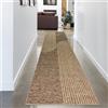 Carpetia Tappeto per interni ed esterni con motivo geometrico a fiocchi in marrone beige dimensioni - 80 x 250 cm
