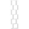 VASAGLE Scaffale a 6 Ripiani, Libreria, 24 x 40 x 191 cm, Divisorio per Stanza, Organizzatore a Cubi, Stile Moderno, per Soggiorno, Camera da Letto, Ufficio, Bianco Opaco LBC461W01