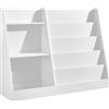 SONGMICS Mobile Porta Libri e Giocattoli per Bambini, Libreria Montessoriana a 5 Ripiani, Scaffale per Libri Illustrati, Cameretta, 30 x 103,6 x 80 cm, Bianco Nuvola GKR077WZ01