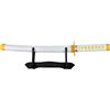 Mini Katana di ZENITSU AGATSUMA dall'anime Kimetsu no Yaiba Demon Slayer 43 cm con supporto