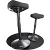 CLOUVOU Nexus Sgabello ergonomico [ORIGINAL] per casa e ufficio - Sgabello regolabile, altezza 57-82 cm - Sgabello da scrivania con seduta attiva, rinforza la schiena - Sgabello nero design