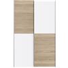 AVANTI TRENDSTORE - Dairago - Armadio da guardaroba con 2 ante scorrevoli con 6 ripiani in legno laminato. Adatto per l'ingresso, offre molto spazio. Dimensioni LAP ca. 120x191x42 cm