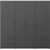 AVANTI TRENDSTORE Fathie - Armadio 4 ante battente 4 cassetti legno laminato,Disponibile in diversi colorazioi e misure. LAP 206x200x59 cm.