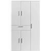 AVANTI TRENDSTORE - Premeno - Armadio multiuso in legno truciolare con 5 ante a battente, 1 cassetto e 5 ripiani. Dimensioni LAP ca. 96x167x33,4cm