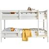 AVANTI TRENDSTORE Acceglio - Letto a castello in legno di pino massiccio di colore bianco con scaletta. Rete a doghe e materasso NON inclusi. LAP 207x104x97