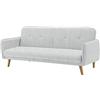 AVANTI TRENDSTORE Divano Funzione Letto 2 Posti Pedros in Microfibra, Grigio, 188 x 80 x 85 cm
