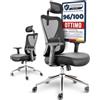 LUTIVO Alpha Sedia ufficio ergonomica [ORIGINALE] Poltrona ufficio con 11 impostazioni di comfort | Sedia da scrivania con rotelle per gaming e smart working | Sedia ergonomica posturale, 150 kg