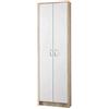 AVANTI TRENDSTORE - Rodolfo - Mobile da ingresso, in laminato di quercia Sonoma e bianco (Quercia Sonoma, Guardaroba) (Armadio)