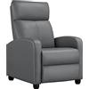 Yaheetech Recliner - Poltrona relax con funzione reclinabile e poggiagambe regolabile, in similpelle