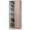 AVANTI TRENDSTORE - Talento - Scarpiera in legno laminato con 2 ante a battente e 5 ripiani interni, disponibile in 2 colorazioni diverse. Dimensioni LAP 70x176x34 cm (Quercia Sonoma)