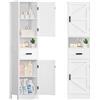 TEENFON Mobiletto Bagno Salvaspazio con Ante Regolabili, Mobile Bagno Alto con 2 Ante e 1 Cassetto, Colonna Bagno con Ripiani Regolabili, Mobiletto compatto da terra, Bianco 40x30x170cm