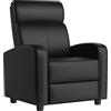 Yaheetech - Poltrona relax in ecopelle regolabile, per soggiorno, camera da letto, home theatre
