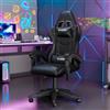 Racingreat Sedia Gaming con Altoparlant Bluetooth e Poggiatesta, Poltrona da Gioco Regolabile in Altezza, per Ufficio, Sedia Ergonomica Gaming per Adulti，Adolescenti（Bluetooth, Nero