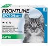 FRONTLINE Spot On, 4 e 4 Pipette, Gatto, Antiparassitario per Gatti e Gattini di Lunga Durata, Protegge da Zecche, Pulci e Pidocchi, Antipulci in Confezione da 8 Pipette da 0.5 ml