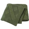 Surwin Coperta Bimbo in Maglia per Bambino, Surwin Baby Copertina Neonato Multiuso in Cotone Biologico per Carrozzina Culla Lettino Passeggino (80x100cm,Verde scuro)