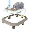 Willonin Girello per neonato, ragazza, evolutivo, 2 in 1, girello multifunzionale, un compagno premuroso per l'apprendimento della camminata del vostro bambino, 58 x 55 x 65 cm, cachi