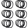 Righe e Pois fermacapelli - 24 Elastici per capelli in microfibra - made in Italy - fermacoda spessore 0.8 cm diametro 5 cm - confezione 24 pezzi (Nero)