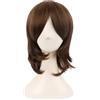 MapofBeauty 16 Pollic/40 cm Sintetico Fibra Shoulder Lunghezza Cosplay Corto Layered Parrucche (Marrone)