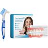 JHAZUN Protesi Dentale In Silicone,Denti Finti Da Applicare Da Soli, Dentiera Provvisoria, Faccette Dentali, Vestibilità Confortevole(B)