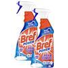 Bref Power contro calcare e sporco, detergente anticalcare (confezione da 2 x 750 ml), flacone spray, per una pulizia igienica